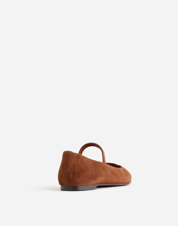 Women Flats and Loafers Madewell The Greta Ballet Flat Soft Mahogany