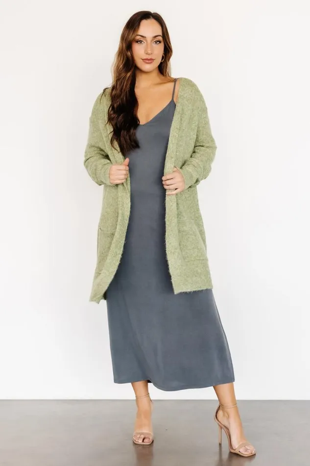 Women Fletcher Oversized Cardigan Dusty Sage Baltic Born Sweaters
