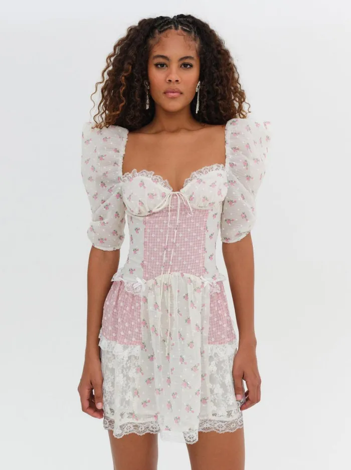 Women Francine Mini Dress Pink For Love and Lemons Dresses