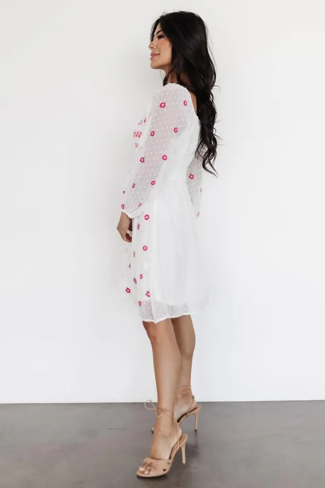 Women Fresca Embroidered Short Dress White Multi Baltic Born Short Dresses Women Fresca Embroidered Short Dress White Multi Baltic Born Short Dresses