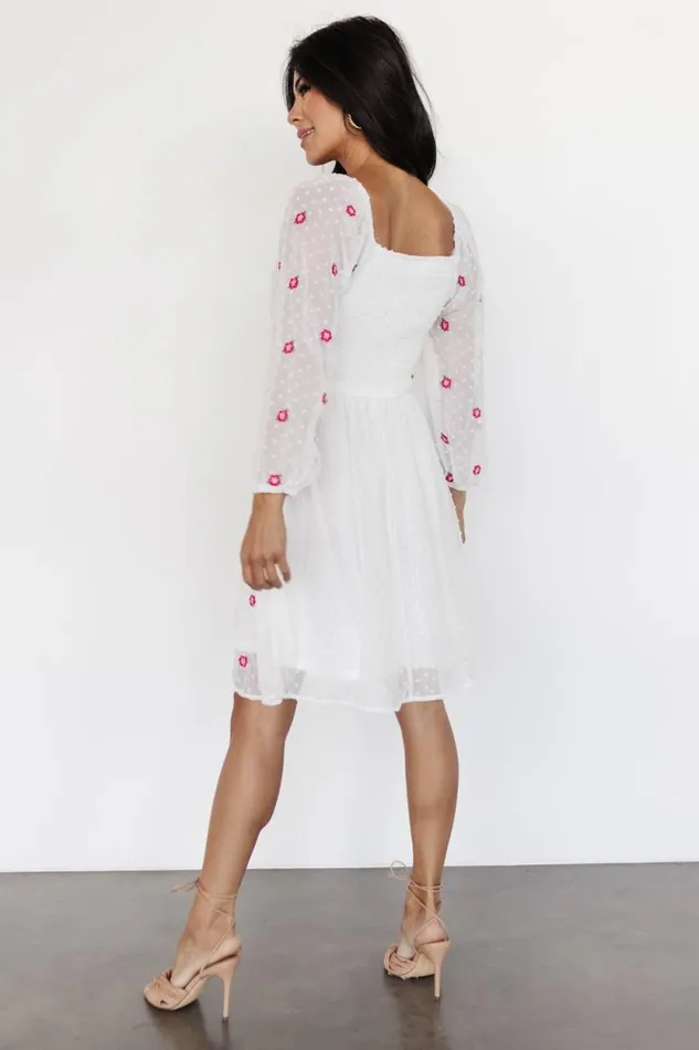Women Fresca Embroidered Short Dress White Multi Baltic Born Short Dresses Women Fresca Embroidered Short Dress White Multi Baltic Born Short Dresses