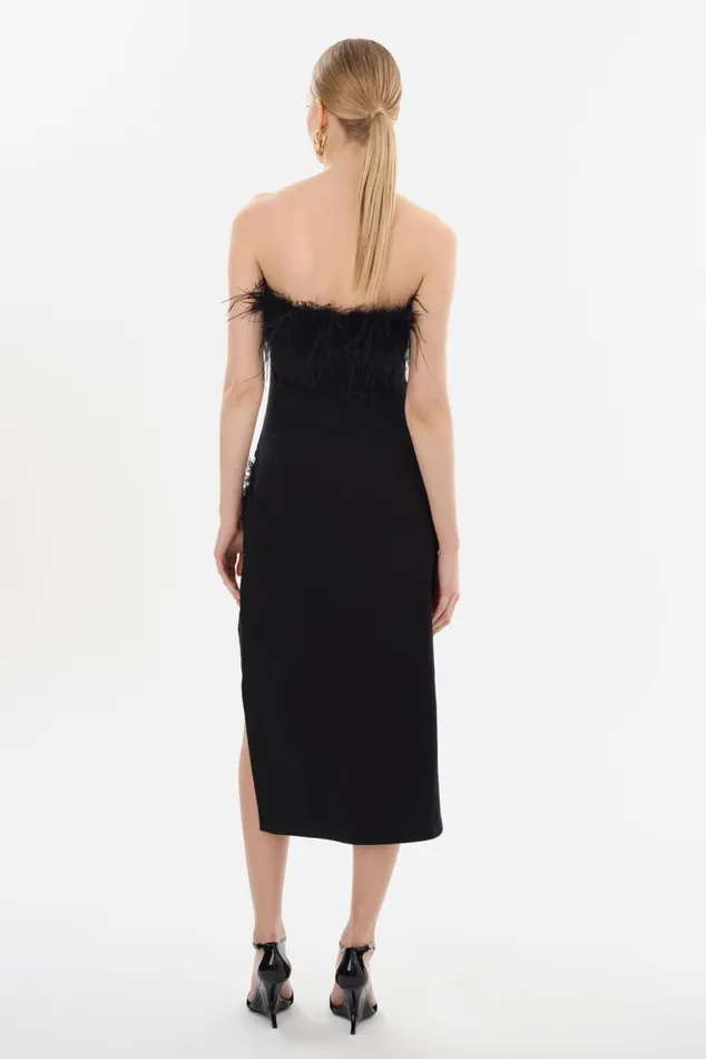 Women FREYA Strapless Midi Dress Black LAMARQUE Dresses