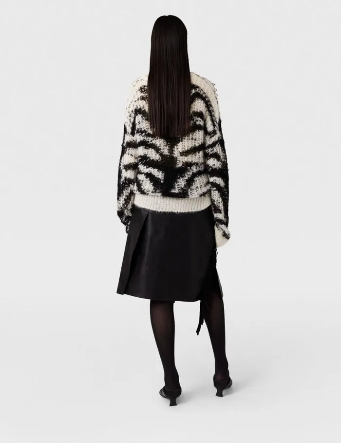 Women Fringe Alter Mat Midi Skirt Midnight Black Stella McCartney Skirts Women Fringe Alter Mat Midi Skirt Midnight Black Stella McCartney Skirts