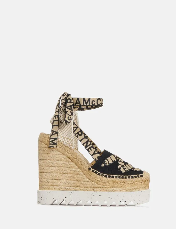 Women Gaia Platform Espadrille Wedges Black Stella McCartney Espadrilles Women Gaia Platform Espadrille Wedges Black Stella McCartney Espadrilles