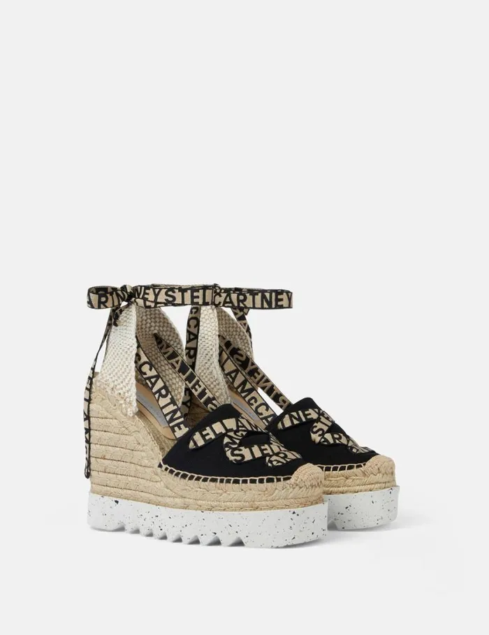 Women Gaia Platform Espadrille Wedges Black Stella McCartney Espadrilles Women Gaia Platform Espadrille Wedges Black Stella McCartney Espadrilles