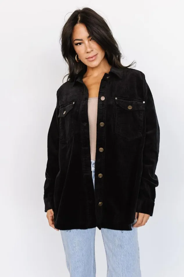 Women Greeley Corduroy Jacket Black Baltic Born Outerwear Women Greeley Corduroy Jacket Black Baltic Born Outerwear