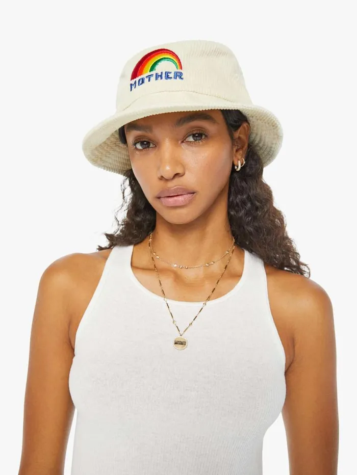 Women Hats Mother Denim The Bucket List Hat White natural