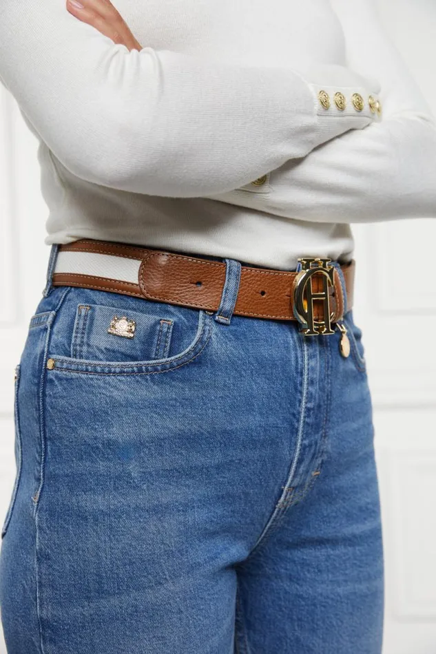 Women HC Classic Belt Tan Canvas Holland Cooper Belts Women HC Classic Belt Tan Canvas Holland Cooper Belts