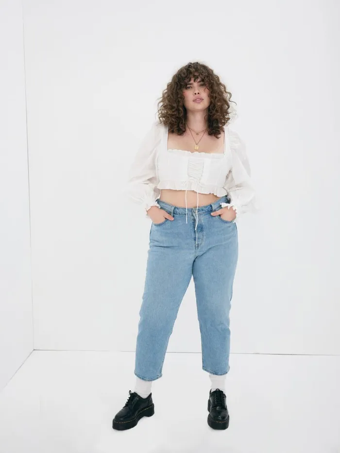 Women Heather Long Sleeve Corset Top White For Love and Lemons Tops Women Heather Long Sleeve Corset Top White For Love and Lemons Tops