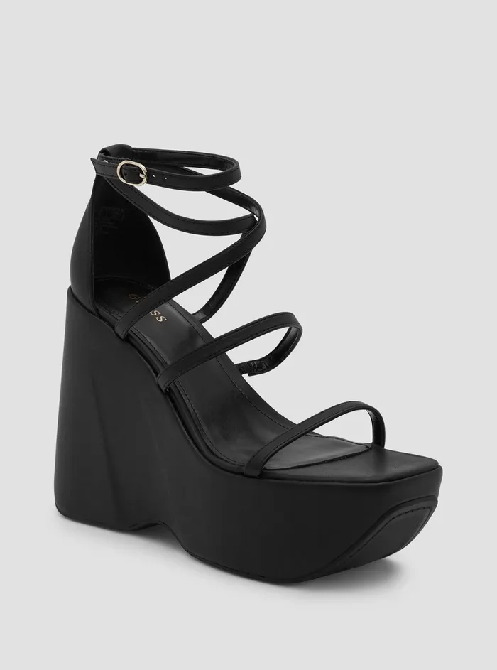 Women Heels GUESS Black Angelli Platform Heels