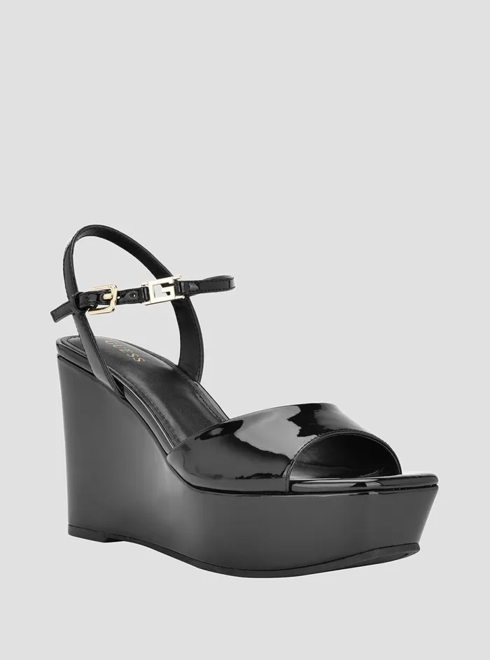Women Heels GUESS Black Zione Wedge Heels
