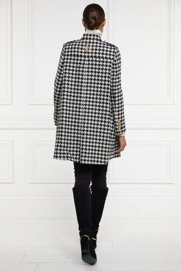 Women Highbury Cape Coat Large Scale Houndstooth Holland Cooper Tailoring
