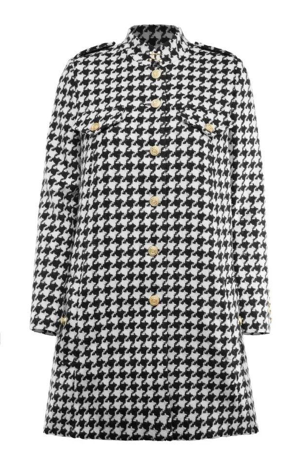 Women Highbury Cape Coat Large Scale Houndstooth Holland Cooper Tailoring