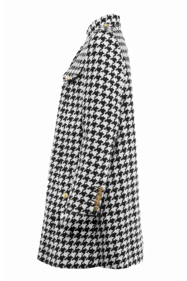 Women Highbury Cape Coat Large Scale Houndstooth Holland Cooper Tailoring