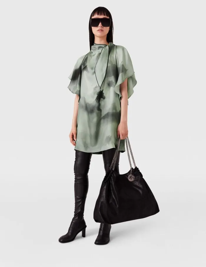 Women Horse Print Dress Sea Green Stella McCartney Dresses Women Horse Print Dress Sea Green Stella McCartney Dresses
