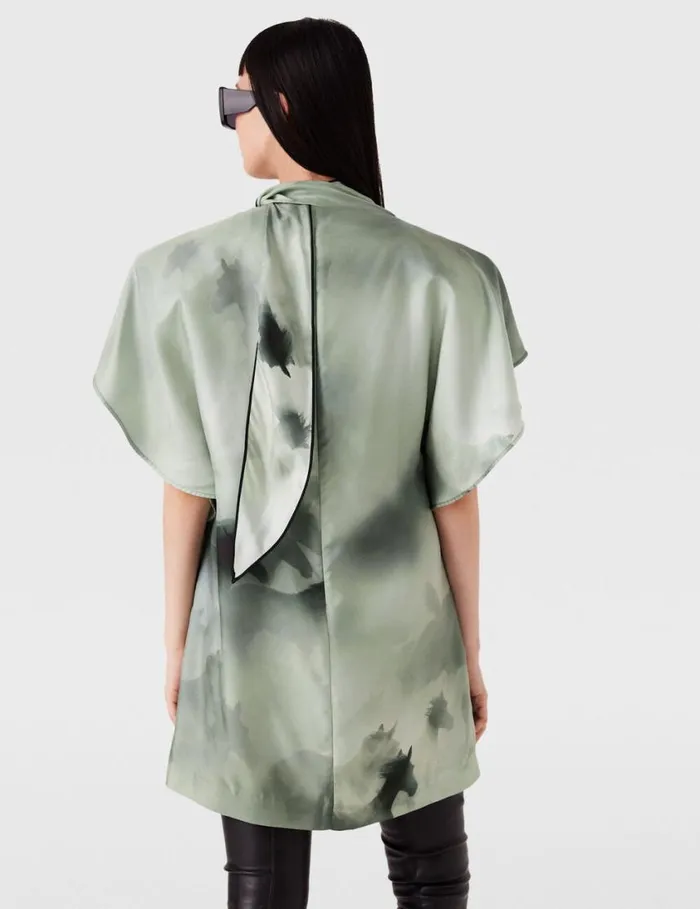 Women Horse Print Dress Sea Green Stella McCartney Dresses Women Horse Print Dress Sea Green Stella McCartney Dresses