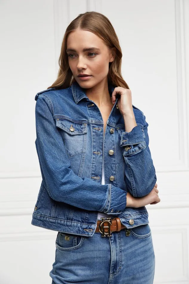 Women Iconic Denim Jacket Classic Indigo Holland Cooper Jackets Women Iconic Denim Jacket Classic Indigo Holland Cooper Jackets