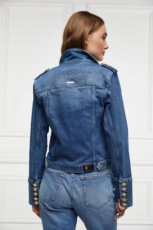 Women Iconic Denim Jacket Classic Indigo Holland Cooper Jackets Women Iconic Denim Jacket Classic Indigo Holland Cooper Jackets