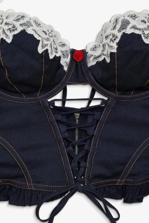 Women Iris Bustier Blue For Love and Lemons Lingerie Women Iris Bustier Blue For Love and Lemons Lingerie