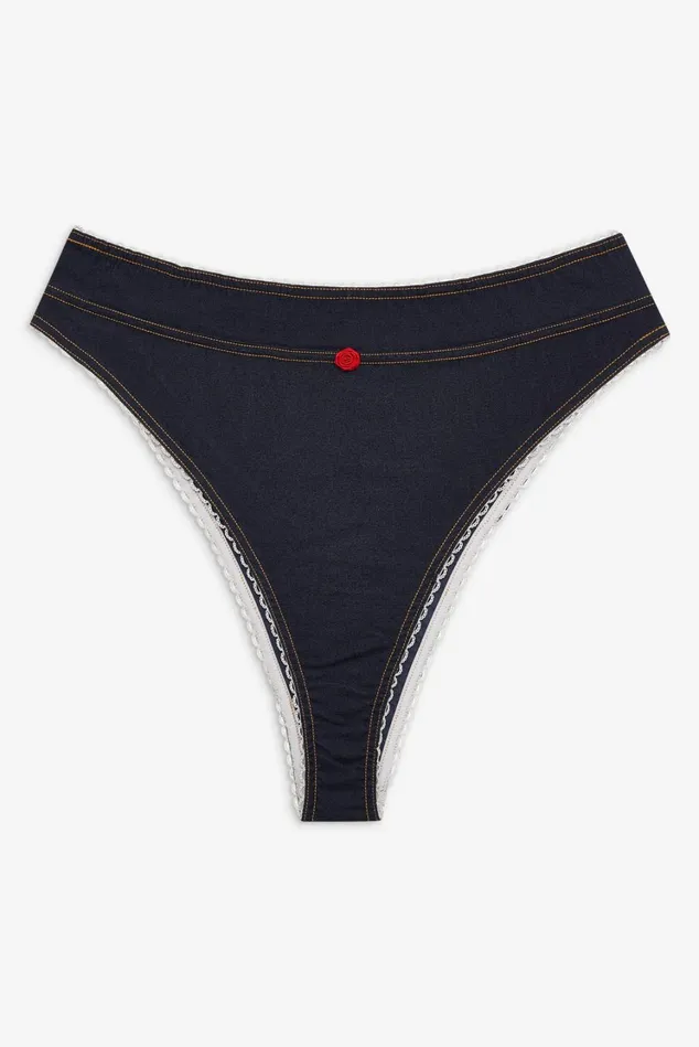 Women Iris High Waisted Panty Blue For Love and Lemons Lingerie Women Iris High Waisted Panty Blue For Love and Lemons Lingerie