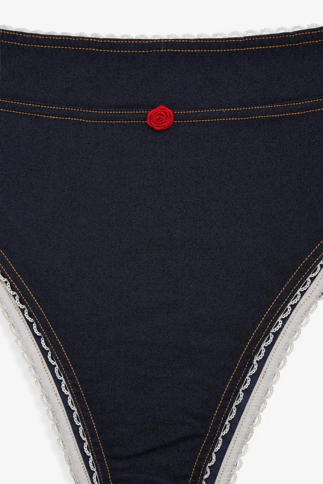Women Iris High Waisted Panty Blue For Love and Lemons Lingerie Women Iris High Waisted Panty Blue For Love and Lemons Lingerie