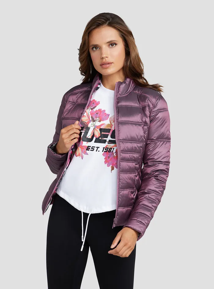 Women Jackets and Coats GUESS Eco Purple Janis Reversible Jacket