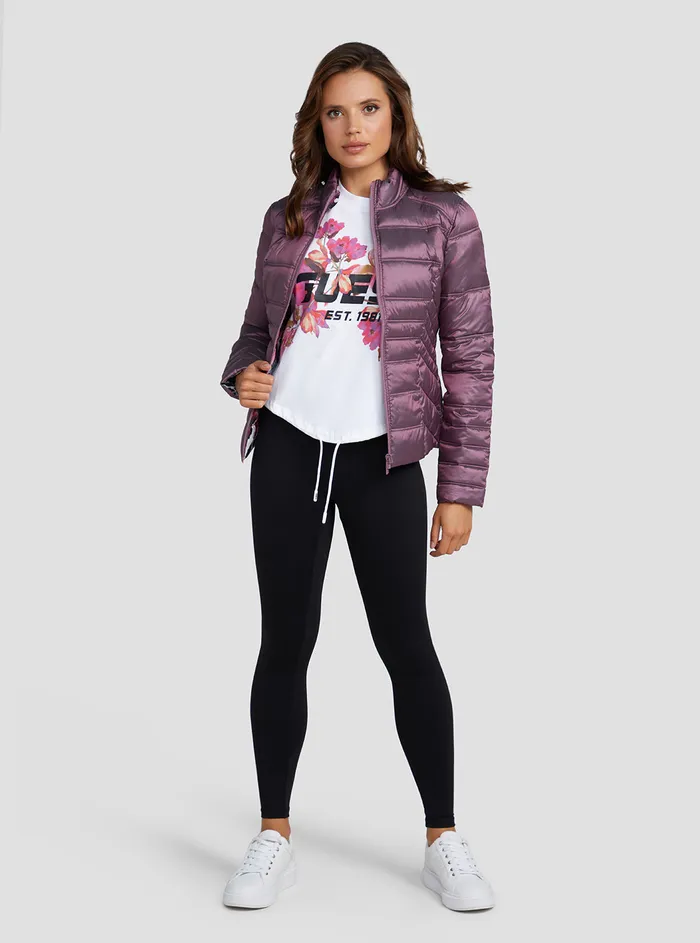 Women Jackets and Coats GUESS Eco Purple Janis Reversible Jacket Women Jackets and Coats GUESS Eco Purple Janis Reversible Jacket