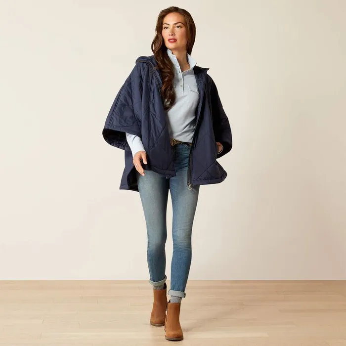 Women Jackets and Vests Ariat Fescue Insulated Cape Navy Women Jackets and Vests Ariat Fescue Insulated Cape Navy