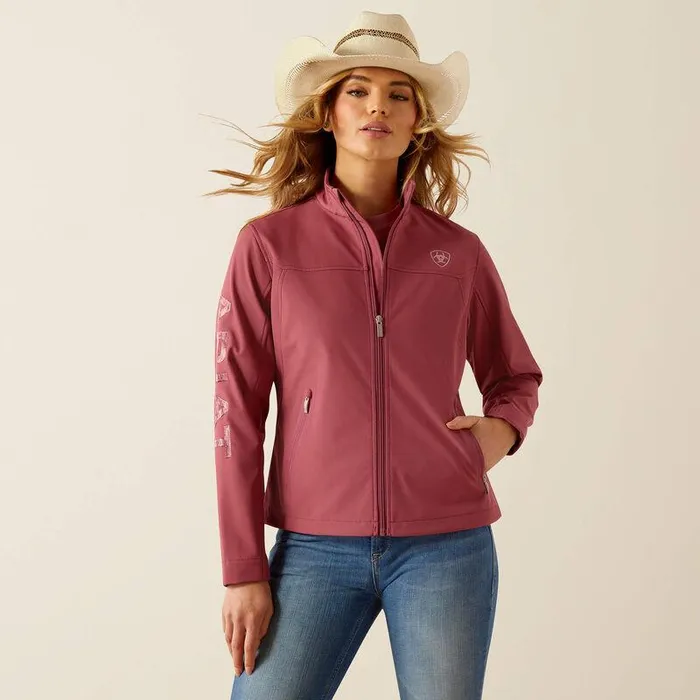 Women Jackets and Vests Ariat New Team Softshell Jacket Dry Rosemauve Blur
