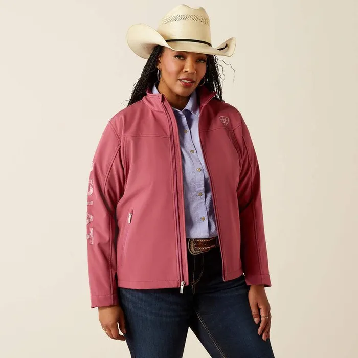 Women Jackets and Vests Ariat New Team Softshell Jacket Dry Rosemauve Blur Women Jackets and Vests Ariat New Team Softshell Jacket Dry Rosemauve Blur