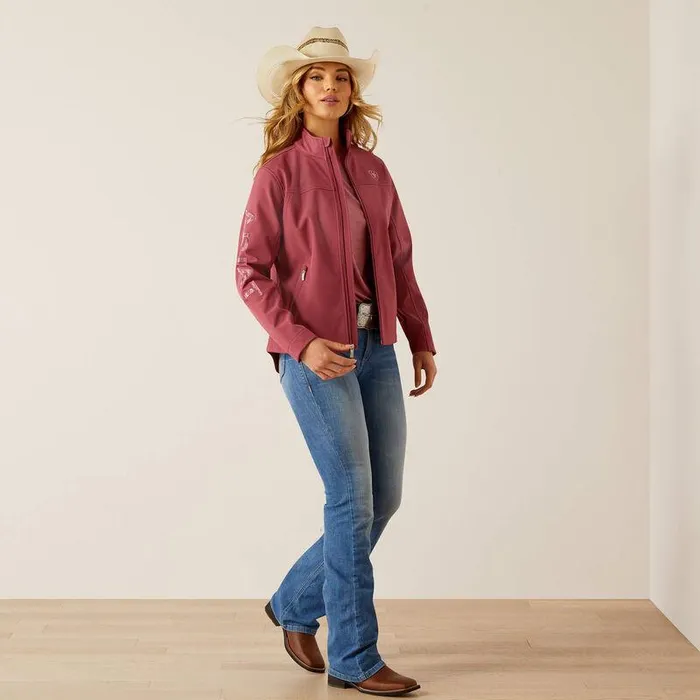 Women Jackets and Vests Ariat New Team Softshell Jacket Dry Rosemauve Blur Women Jackets and Vests Ariat New Team Softshell Jacket Dry Rosemauve Blur