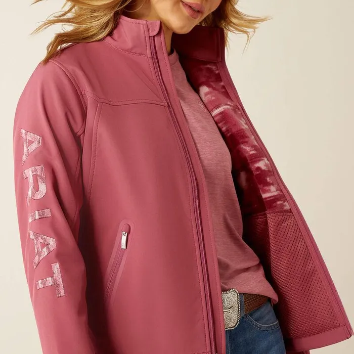 Women Jackets and Vests Ariat New Team Softshell Jacket Dry Rosemauve Blur Women Jackets and Vests Ariat New Team Softshell Jacket Dry Rosemauve Blur