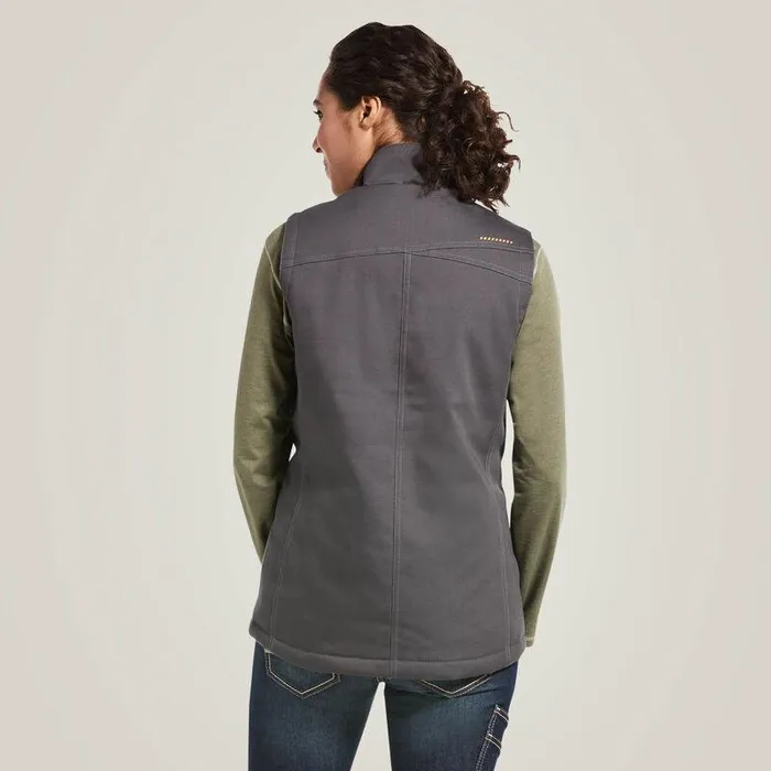 Women Jackets and Vests Ariat Rebar DuraCanvas Insulated Vest Rebar Grey Women Jackets and Vests Ariat Rebar DuraCanvas Insulated Vest Rebar Grey