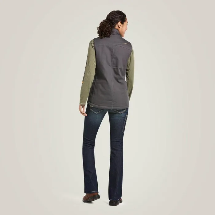 Women Jackets and Vests Ariat Rebar DuraCanvas Insulated Vest Rebar Grey Women Jackets and Vests Ariat Rebar DuraCanvas Insulated Vest Rebar Grey
