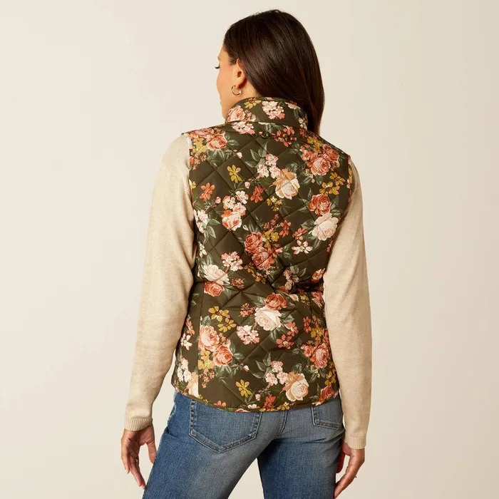 Women Jackets and Vests Ariat Woodside Vest Rosegarden Print Women Jackets and Vests Ariat Woodside Vest Rosegarden Print