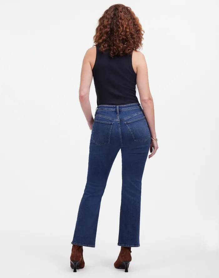 Women Jeans Madewell Curvy Kick Out Crop Jeans In Lenoir Wash Lenoir Wash