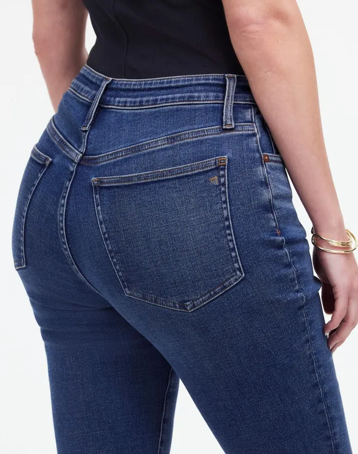 Women Jeans Madewell Curvy Kick Out Crop Jeans In Lenoir Wash Lenoir Wash