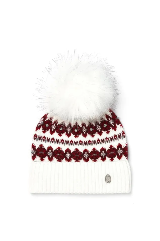 Women Jennifer Fairisle Bobble Hat Natural Holland Cooper Hats and Headbands