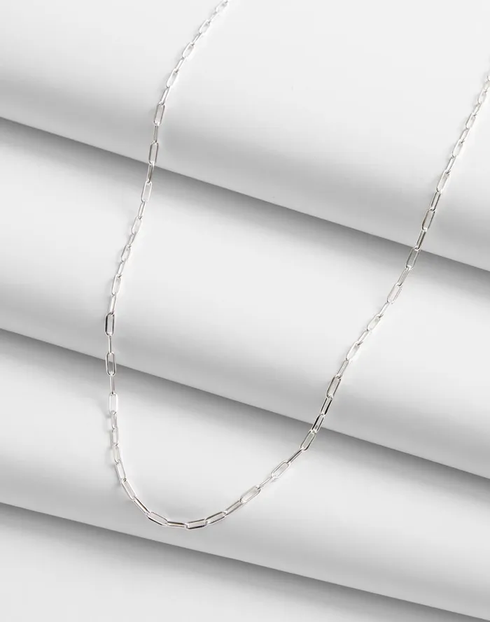 Women Jewelry Madewell DemiFine Paperclip Chain Necklace Sterling Silver