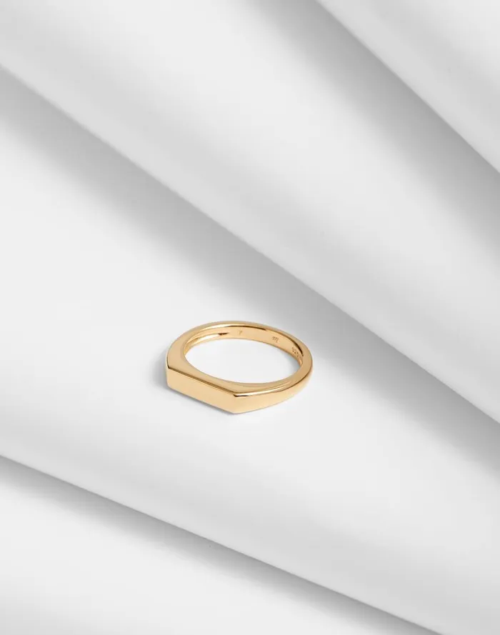Women Jewelry Madewell DemiFine Signet Ring 14k Gold