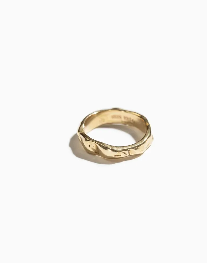 Women Jewelry Madewell Iris 1956 Jewelry Flow Band Ring Brass