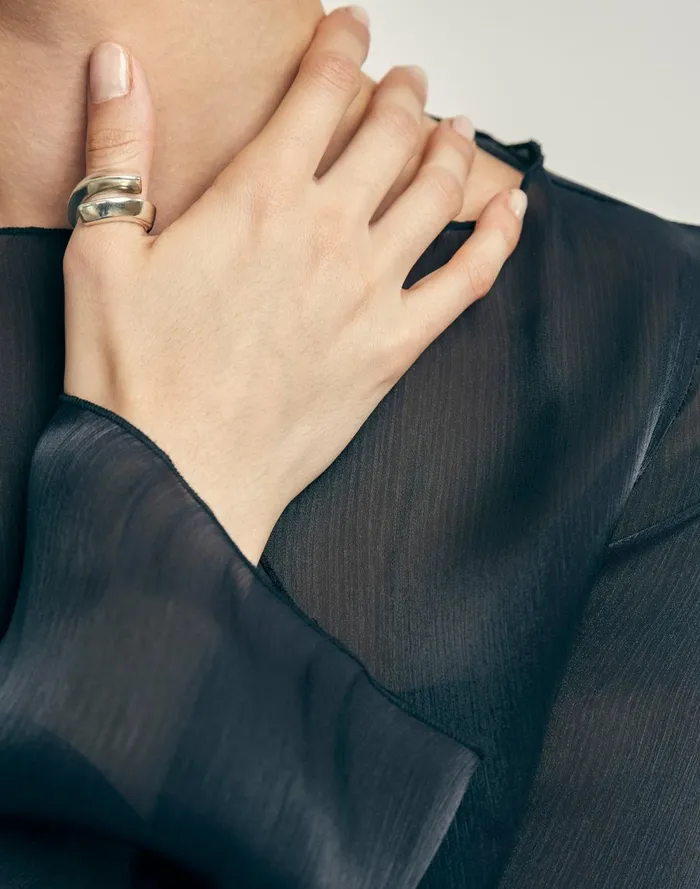 Women Jewelry Madewell Maslo Jewelry Wrap Ring Sterling Silver Silver