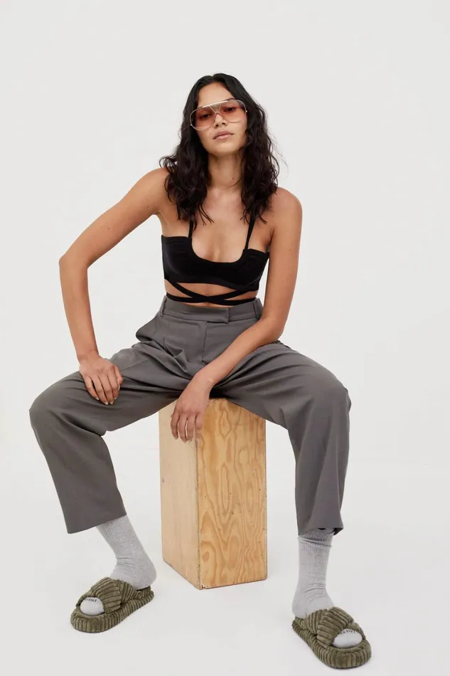 Women Jourdin Tie Crop Top Black For Love and Lemons Tops Women Jourdin Tie Crop Top Black For Love and Lemons Tops