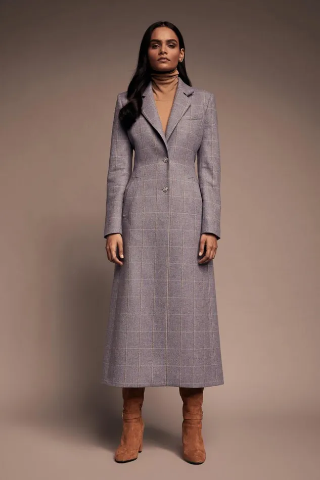 Women Jubilee Longline Regency Coat Lavender Holland Cooper Tailoring