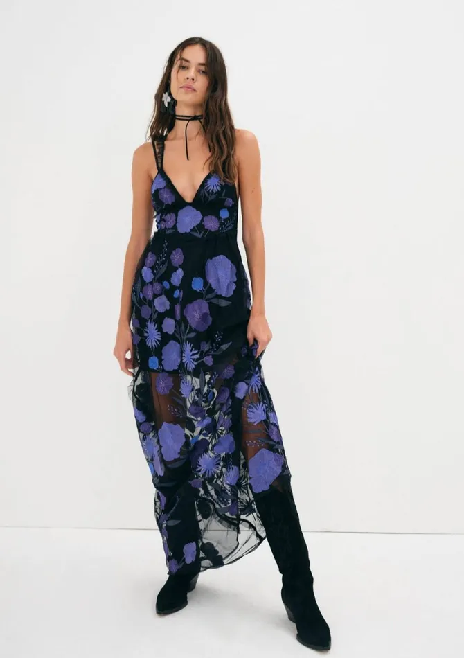 Women Kaylee Maxi Dress Purple For Love and Lemons Dresses