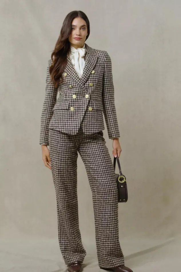 Women Knightsbridge Blazer Coffee Houndstooth Holland Cooper Tailoring Women Knightsbridge Blazer Coffee Houndstooth Holland Cooper Tailoring