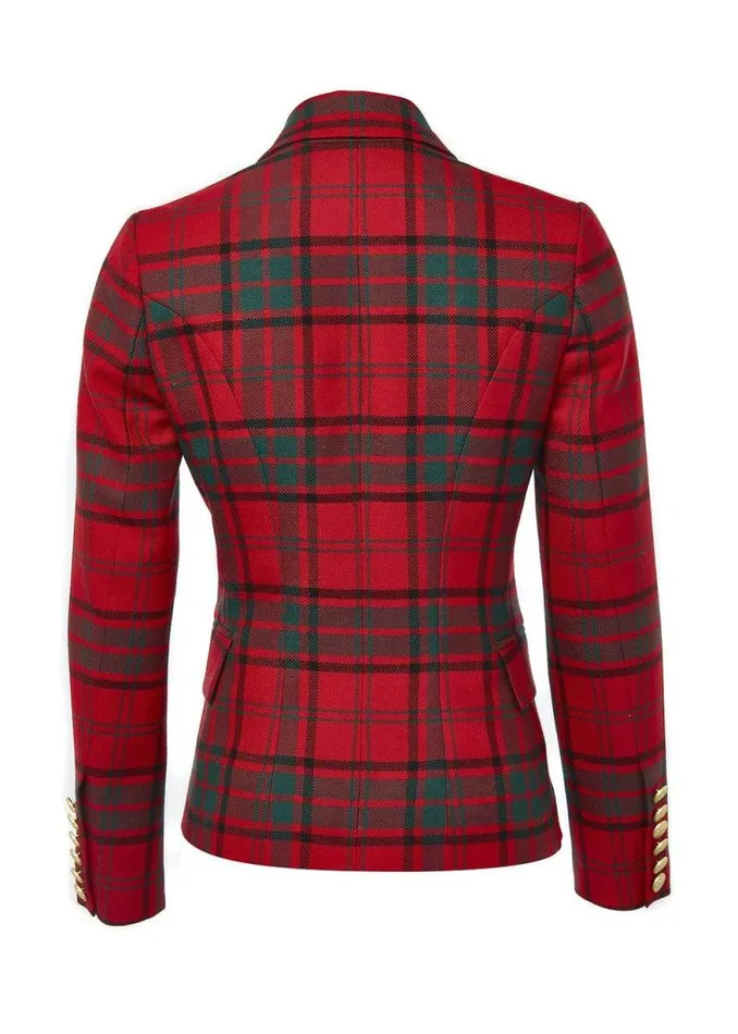Women Knightsbridge Blazer Red Tartan Holland Cooper Tailoring