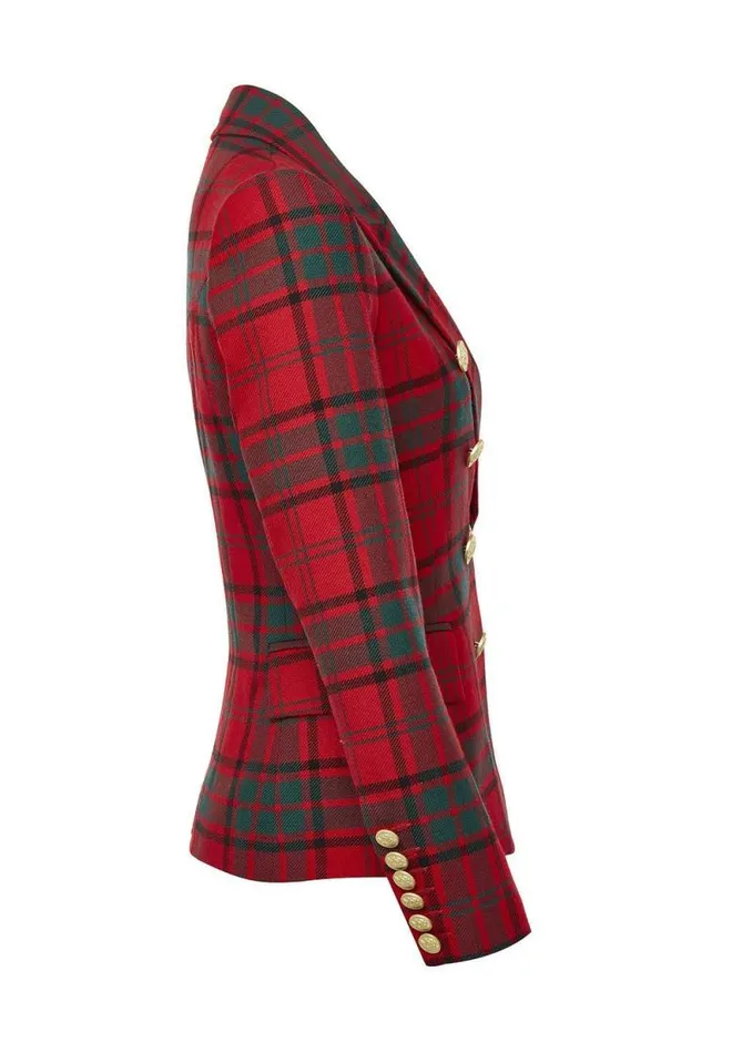 Women Knightsbridge Blazer Red Tartan Holland Cooper Tailoring