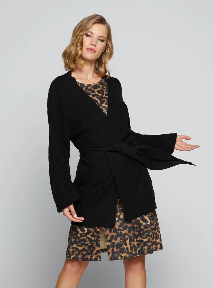Women Knits and Sweaters GUESS Black Edwige Cardigan Women Knits and Sweaters GUESS Black Edwige Cardigan