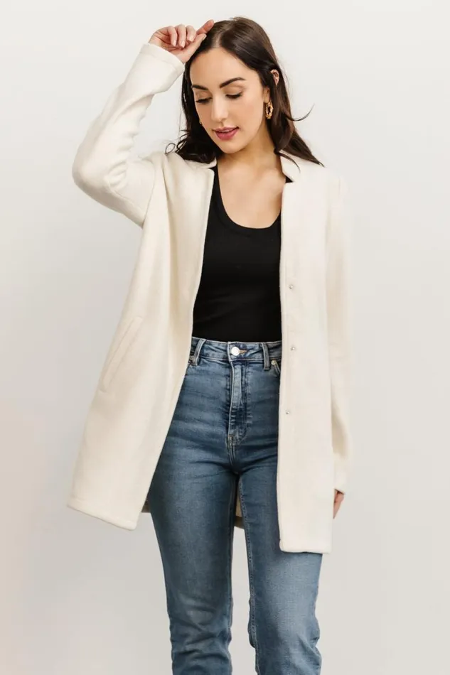 Women Knoll Notch Jacket Ivory Baltic Born Outerwear